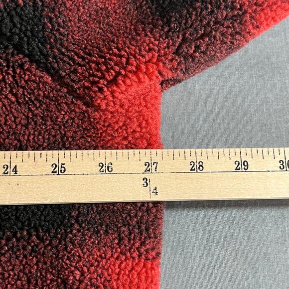 Pendleton Lone Fir Fleece Jacket Mens 2XL Red Black Plaid Outdoors Heavyweight‎ - Picture 13 of 13